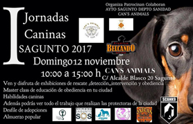 El departament de Sanitat organitza les I Jornades Canines Sagunt diumenge 12 de novembre