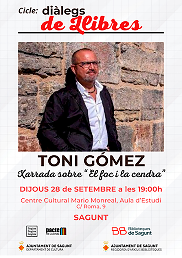 El cicle 'Diàlegs de Llibres' torna al Centre Cultural Mario Monreal amb Antoni Gómez