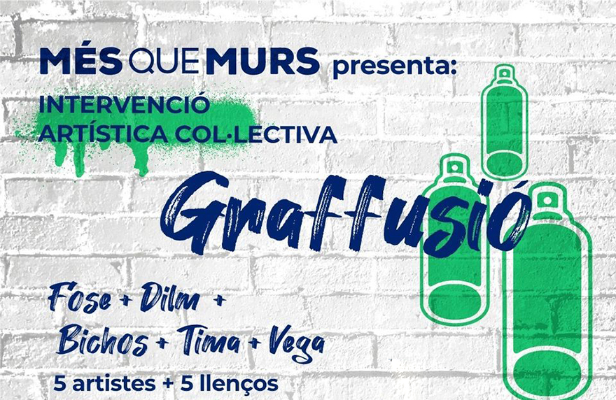 Continua el Festival Mésquemurs amb una intervenció col·lectiva de cinc artistes locals