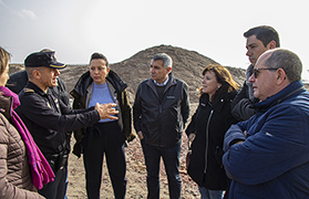 El subdelegat del Govern ha visitat Sagunt per vore els desperfectes que el temporal de pluges ha ocasionat