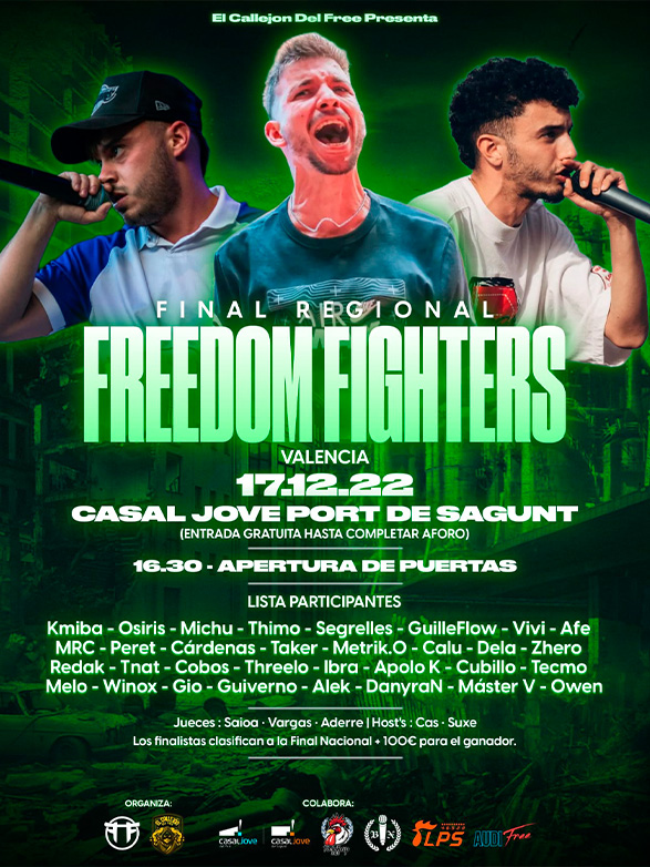 El 17 de desembre el Casal Jove del Port acull la final de la zona de València de Freedom Fighters