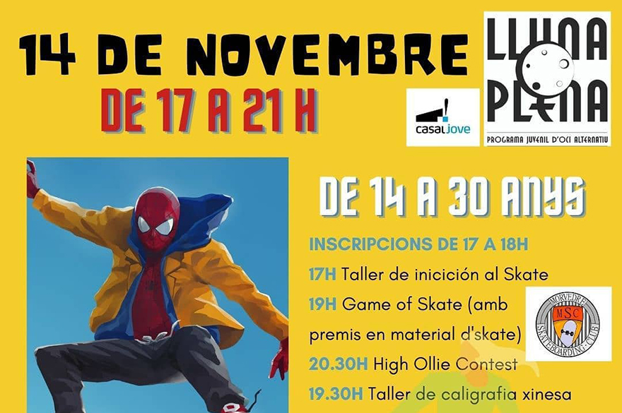 Joventut programa una nova edició del Lluna Plena amb activitats i tallers per als més jóvens en el Casal Jove