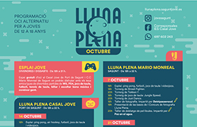 El programa de ocio alternativo para adolescentes Lluna Plena vuelve este sábado con talleres de acrobacias circenses y robótica