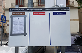 Participació Ciutadana instal·la quaranta panells informatius per a ús de l'Ajuntament i de les associacions del municipi