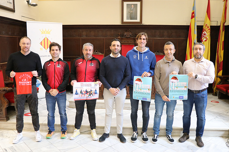 Les carreres XXIV San Silvestre Porteña i VIII Sant Silvestre Ciutat de Sagunt celebren la tradicional marxa popular de comiat de l'any