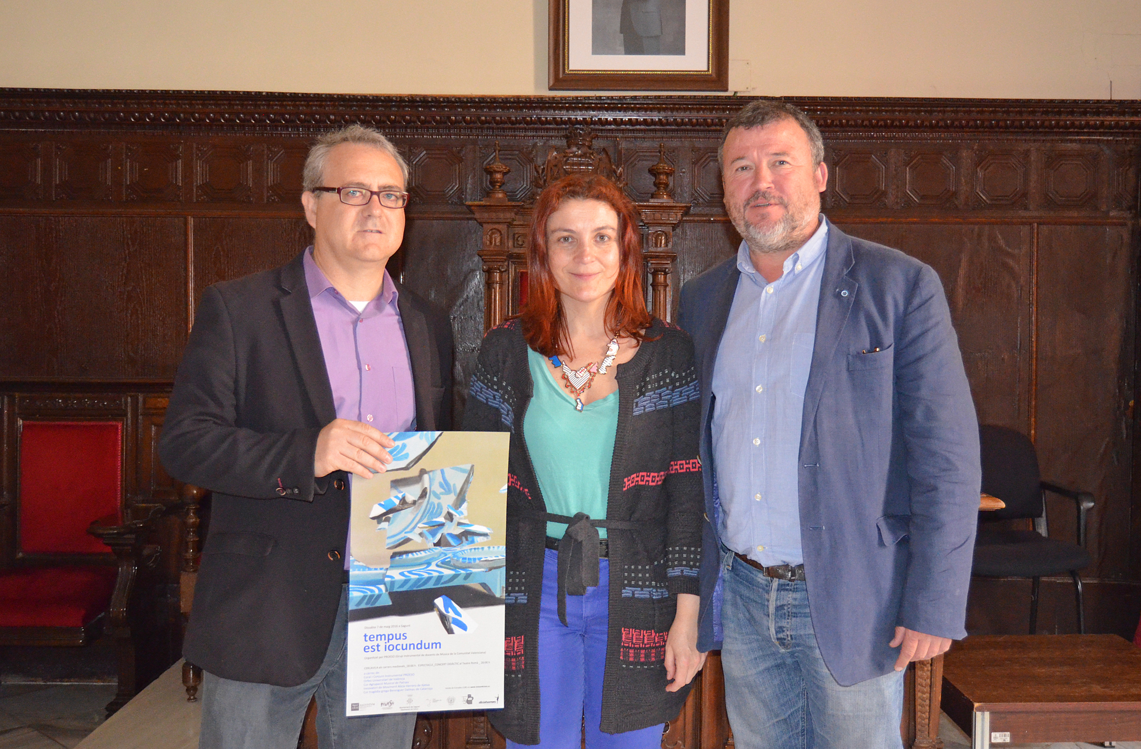 L'alcalde de Sagunt i el delegat d'Educació reben a la presidenta de PROESO