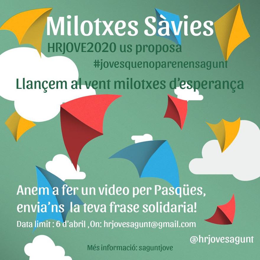 La regidoria de Joventut i Infància anima els jóvens a participar en la iniciativa ‘Milotxes Sàvies’