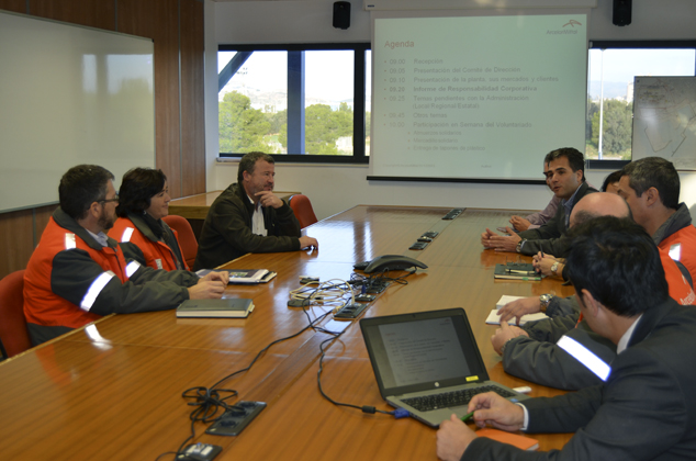 L'alcalde de Sagunt es reuneix amb el comité directiu d'ArcelorMittal