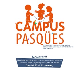 El Campus Pasqües prepara la seua tercera edició per a xiquets i xiquetes de 3 a 12 anys