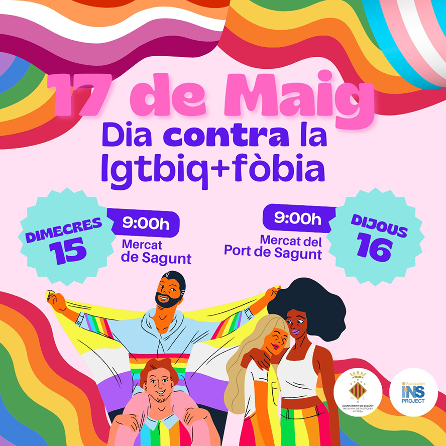 El departament de Polítiques LGTBIQ+ celebra el Dia contra la LGTBIQ+fòbia en els mercats municipals