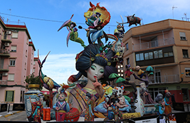 La Victoria gana el Premio a Mejor Falla de Sagunto y La Marina se hace con el de Mejor Falla Infantil