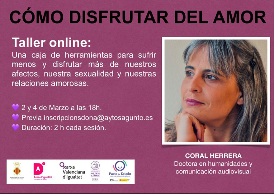  La programació del 8 de Març comença amb el taller ‘Cómo disfrutar del amor’