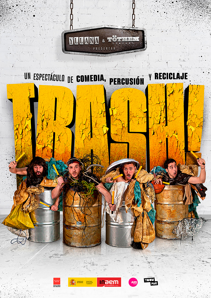 Las compañías de teatro Yllana y Töthem representan 'Trash!', una comedia sobre la percusión y el reciclaje 