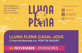 El programa d’oci per a adolescents Lluna Plena s’amplia al divendres a la nit