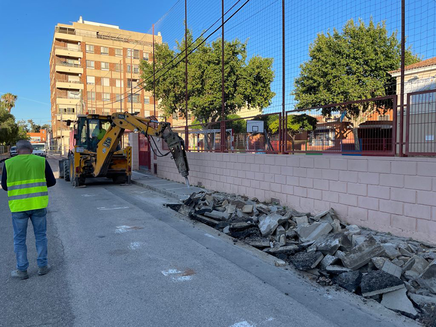 Comencen les obres de millora de l'accessibilitat del carrer Verge de Begonya del Port de Sagunt