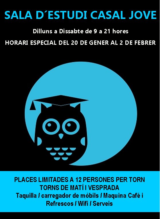 El Casal Jove manté obertes les sales d'estudi