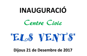 El Centre Cívic ‘Els Vents’ obrirà les portes este pròxim dijous