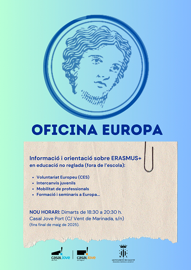 L'Oficina Europa torna al Casal Jove Port de Sagunt per a informar sobre l'Erasmus+