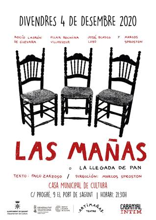 ‘Las mañas o la llegada de pan’, una comèdia teatral que s'interpretarà divendres que ve a la Casa Municipal de Cultura