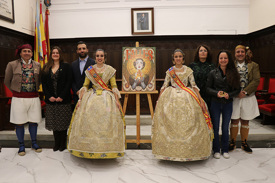 Cultura i la FJFS presenten el cartell anunciador de les Falles 2026