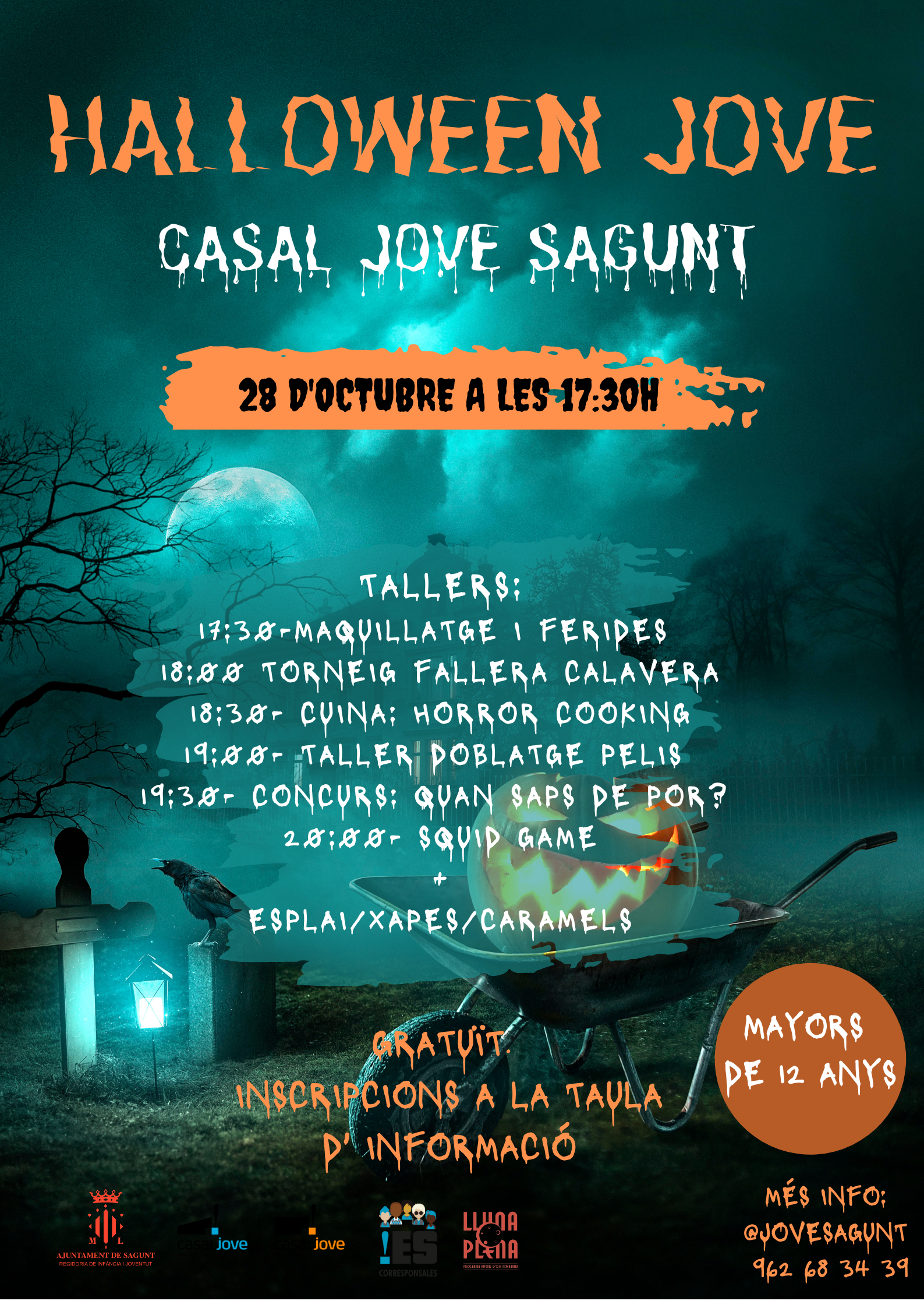 Sagunt acull Halloween Jove 2022 els dies 28, 29 y 31 d'octubre