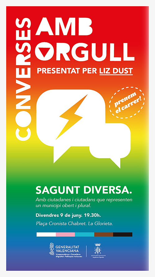 'Converses amb Orgull' torna a Sagunt per a visibilitzar i empoderar el col·lectiu LGTBI+