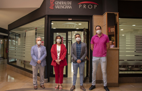 L'alcalde de Sagunt visita l'oficina del PROP del Port de Sagunt junt a la Consellera de Participació, Transparència, Cooperació i Qualitat Democràtica