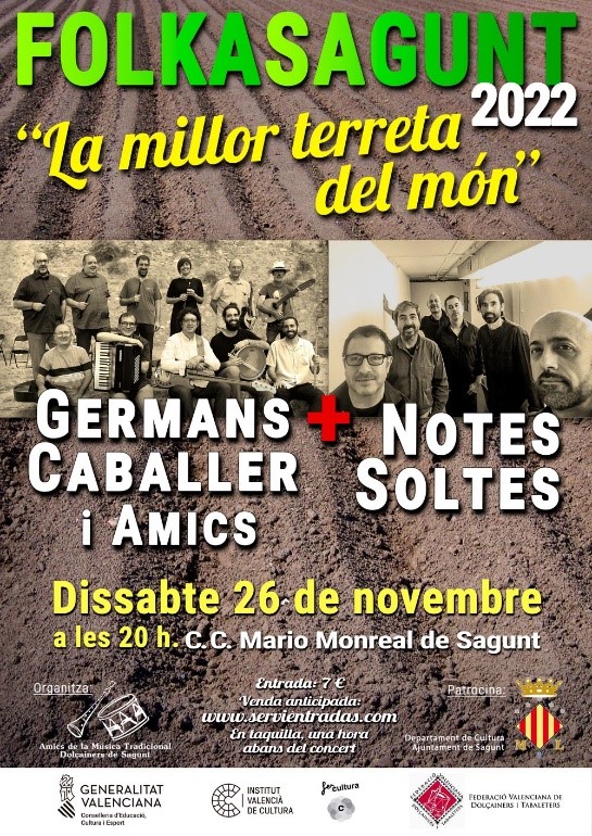 La nova edició del Festival FolkaSagunt arriba al municipi este dissabte en el Centre Cultural Mario Monreal