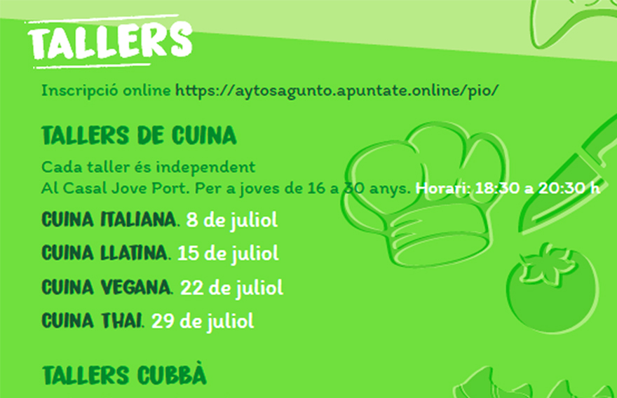 Comencen els tallers gratuïts de la Regidoria de Joventut i Infància dirigits a jóvens i adolescents