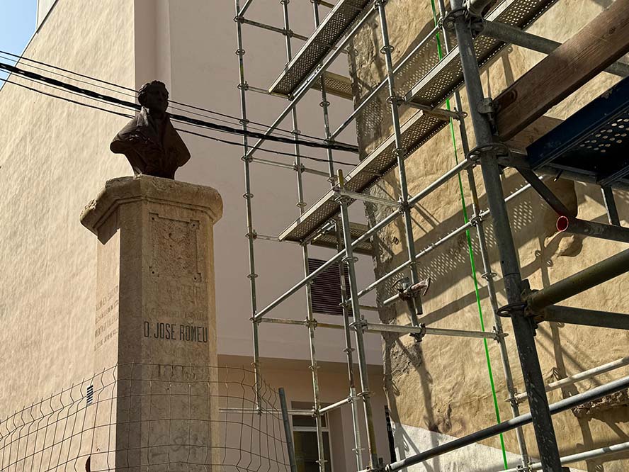 Avanzan las obras de consolidación de la Casa Romeu en Sagunto