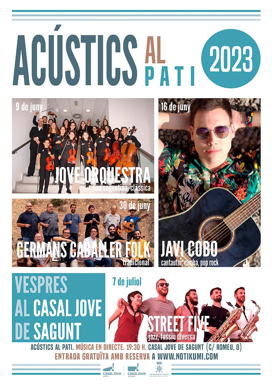 'Acústics al pati', música jove per a les vesprades dels divendres