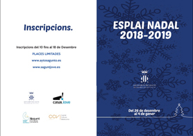 ‘Esplai de Nadal’ llega estas vacaciones para los niños y niñas, entre 3 y 12 años, del municipio 