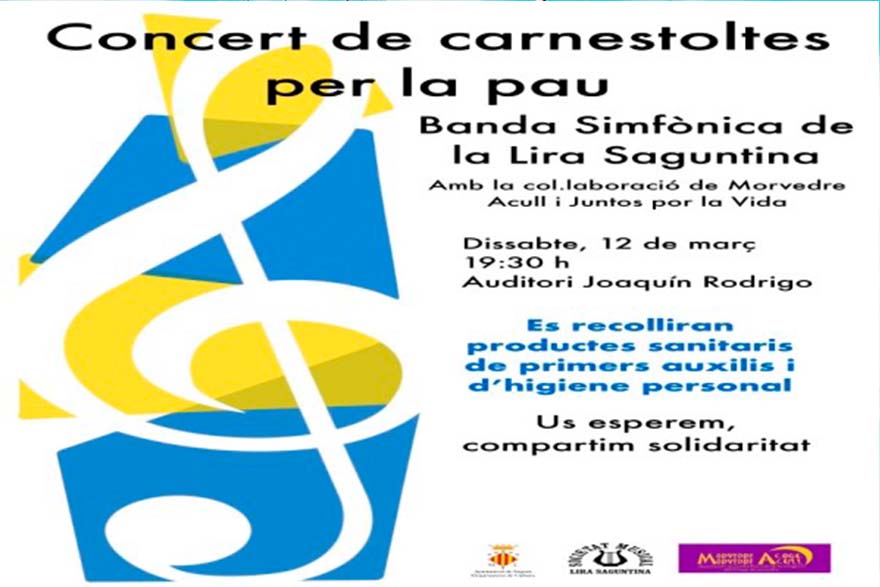 La Lira Saguntina interpreta este dissabte el concert de carnestoltes per la pau