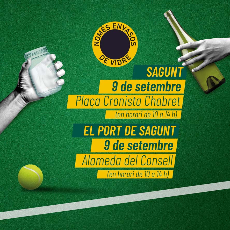 Ecovidrio i l'Ajuntament de Sagunt premien el reciclatge de vidre regalant entrades per a la Copa Davis