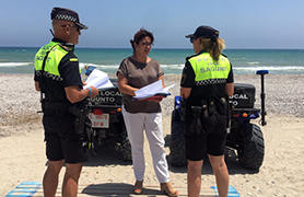 La Policía de Playas de Sagunto realiza 690 servicios del 17 al 30 de junio