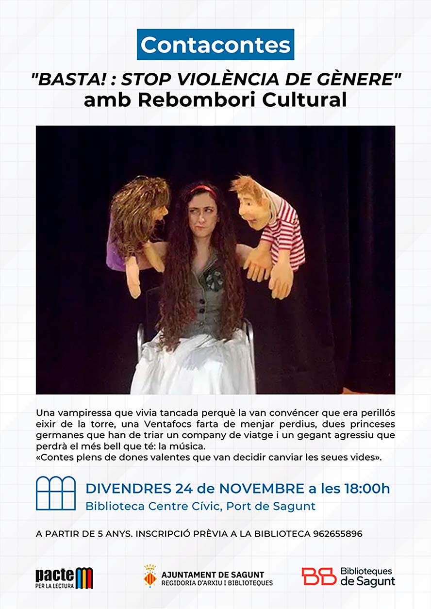 ‘Basta!: Stop violència de gènere’, un contacontes contra la violència de gènere