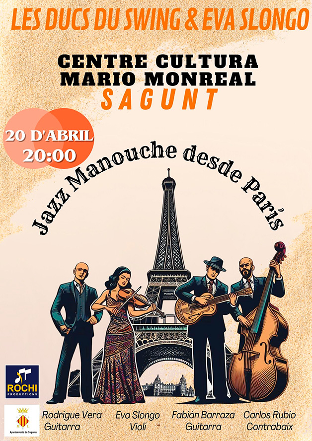 Les Ducs du Swing & Eva Slongo interpretan el concierto "Jazz Manouche desde París"