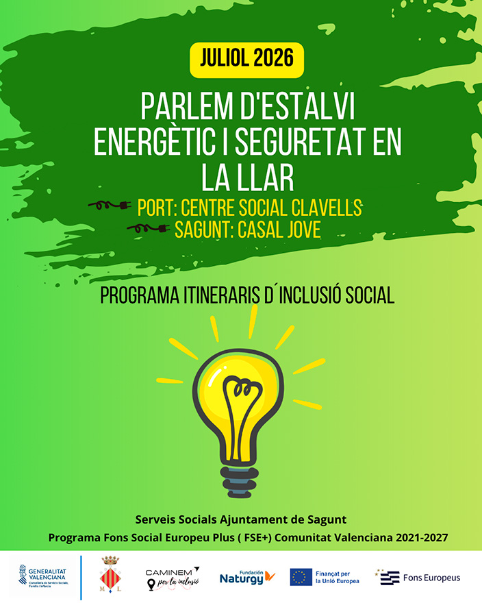 Servicios Sociales y Fundación Naturgy enseñan a personas usuarias del programa Itineraris a ahorrar energía y aumentar la seguridad en el hogar