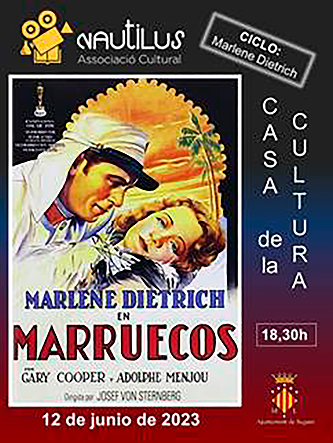 Nautilus projecta 'Marruecos' en la 2a sessió del cicle de cinema dedicat a l'actriu Marlene Dietrich