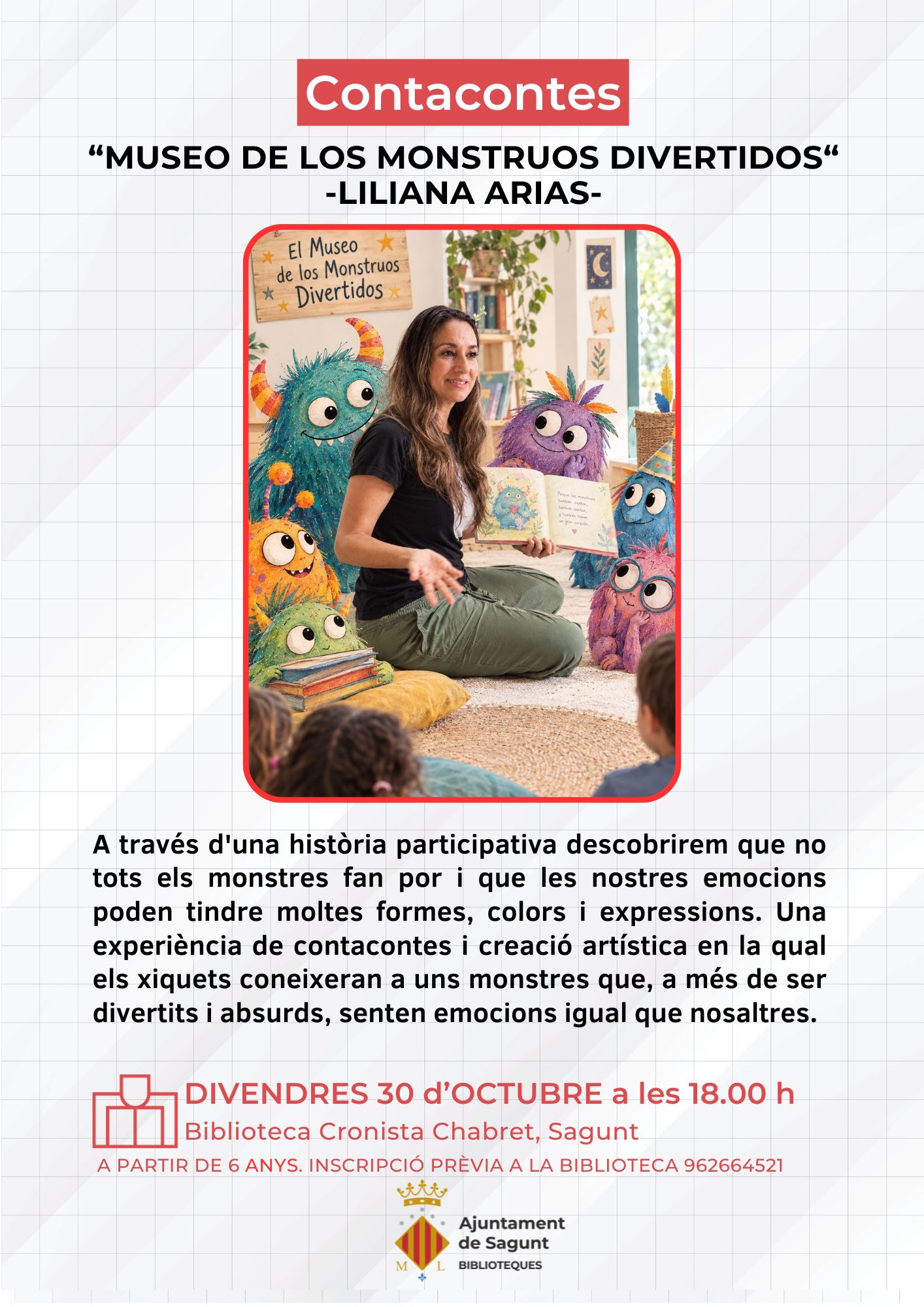 Cuentacuetos 'Museo de los monstruos divertidos' con Liliana Arias