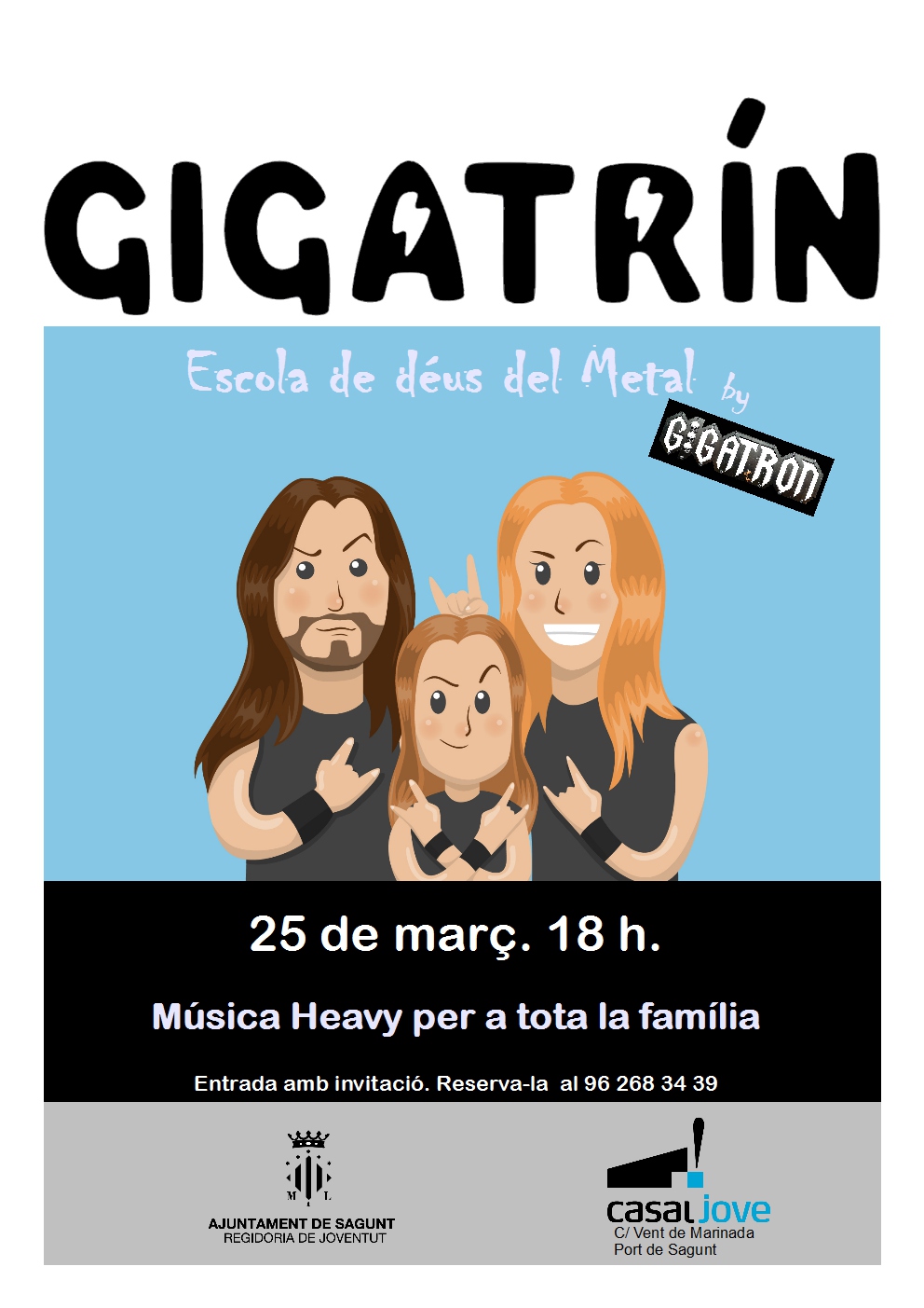 Gigatrín, versión infantil del grupo Gigatrón, actuará este sábado en el Casal Jove