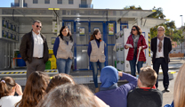 L'alcalde visita el col•legi María Yocasta durant la celebració del dia Municipal del Reciclatge