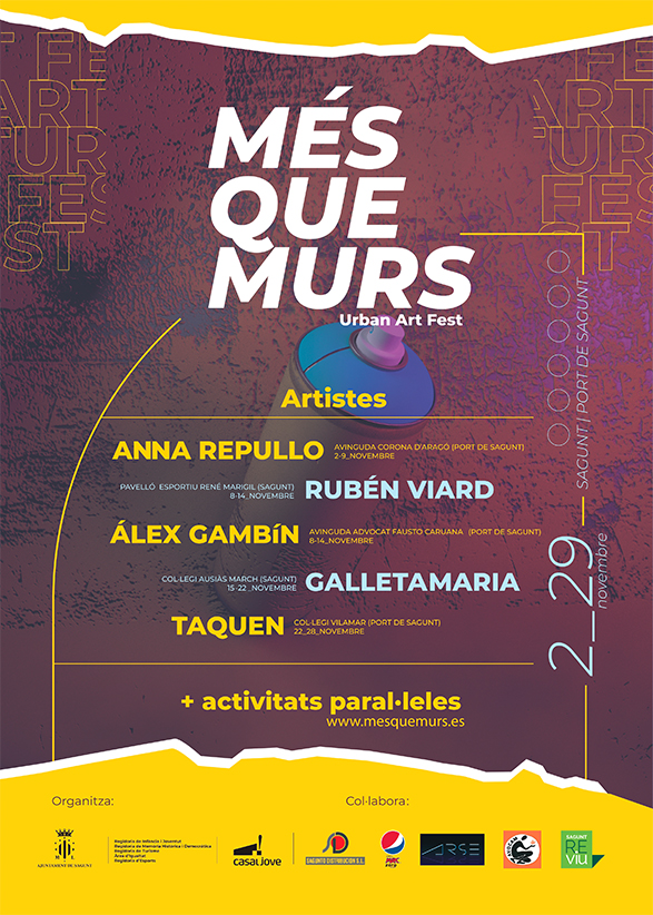 Comença la segona setmana del festival Més que Murs amb els murals d’Álex Gambín i Rubén Viard