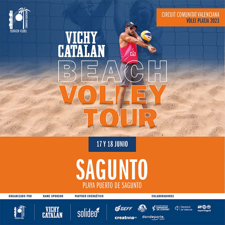 El Vichy Catalan Beach Volley Tour Comunitat Valenciana 2023 organitza la seua segona prova a la platja de Port de Sagunt este cap de semana
