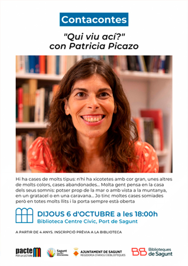La biblioteca del Centre Cívic del Port de Sagunt acull demà el contacontes ‘Qui viu ací?’ a càrrec de Patricia Picazo