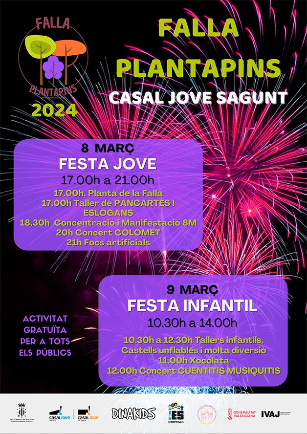 La Falla Plantapins torna per tercer any consecutiu amb diverses activitats