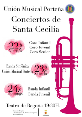 La Unión Musical Porteña oferix diversos concerts en honor a Santa Cecília
