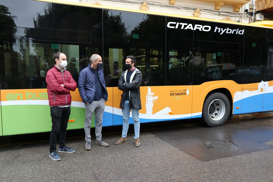 La línia 102 Sagunt-Renfe-Port de Sagunt estrena un nou autobús híbrid