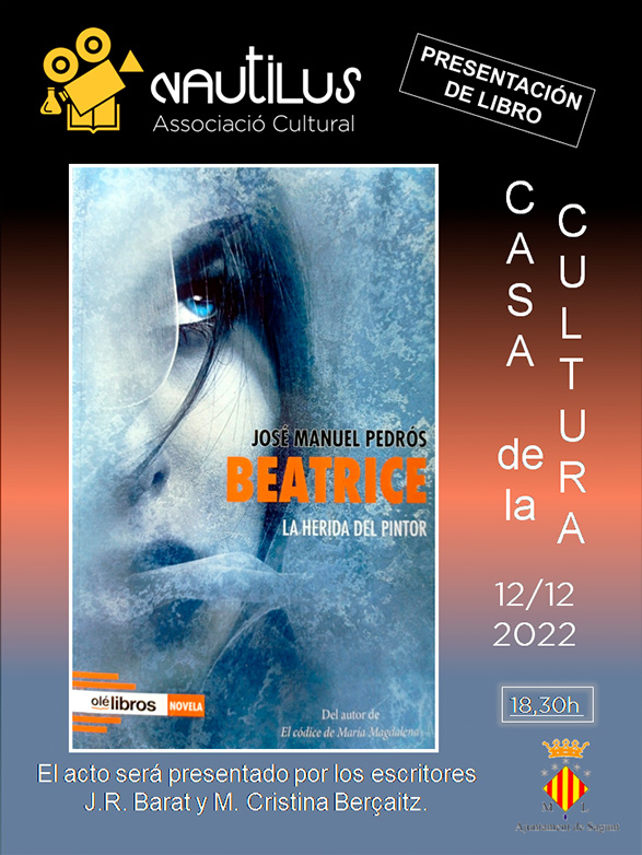 La Casa Municipal de Cultura acull esta vesprada la presentació de la novel·la Beatrice
