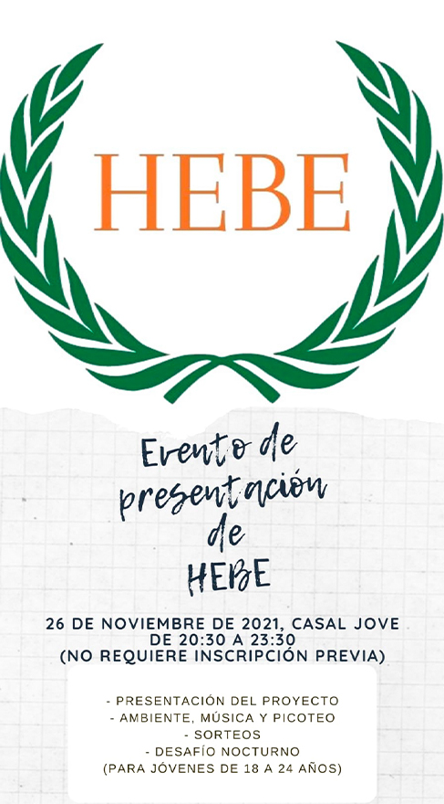 Demà tindrà lloc la festa de presentació del nou grup de participació HEBE